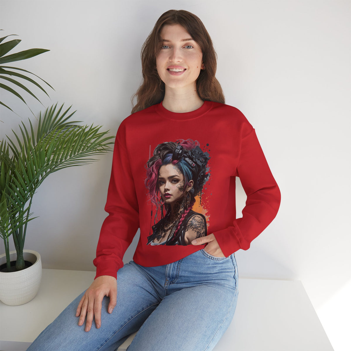 Tattoo Girl Sweatshirt - Rock Me Prints