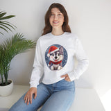 Cute  Husky Sweatshirt - Rock Me Prints