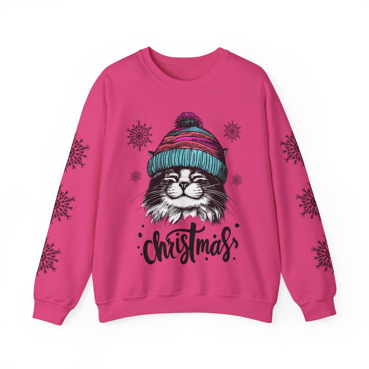 Happy Cat Sweatshirt (2 sided) - Rock Me Prints