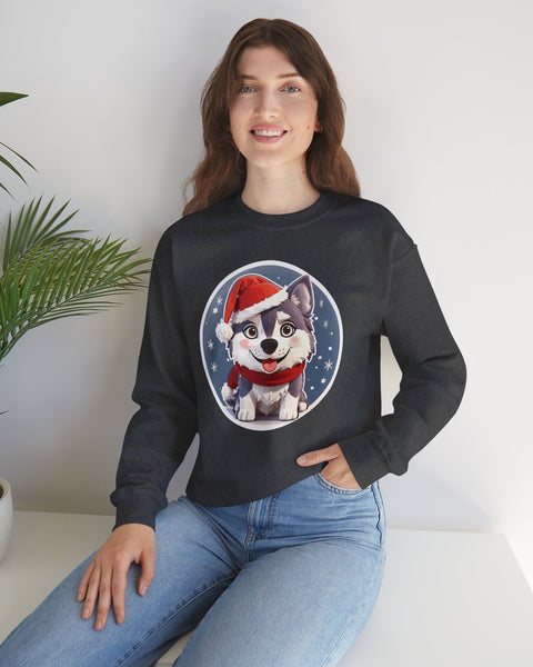 Cute  Husky Sweatshirt - Rock Me Prints