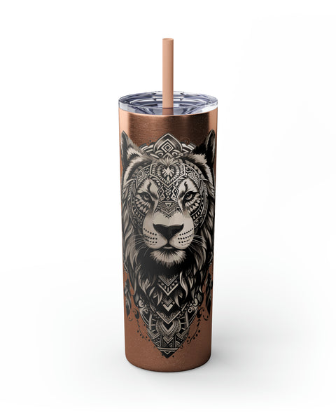 Glossy Tumbler Lion Tattoo - Rock Me Prints