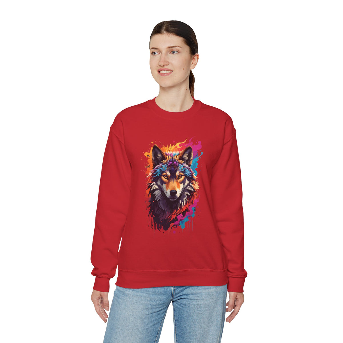 Wolf #2 Sweatshirt - Rock Me Prints