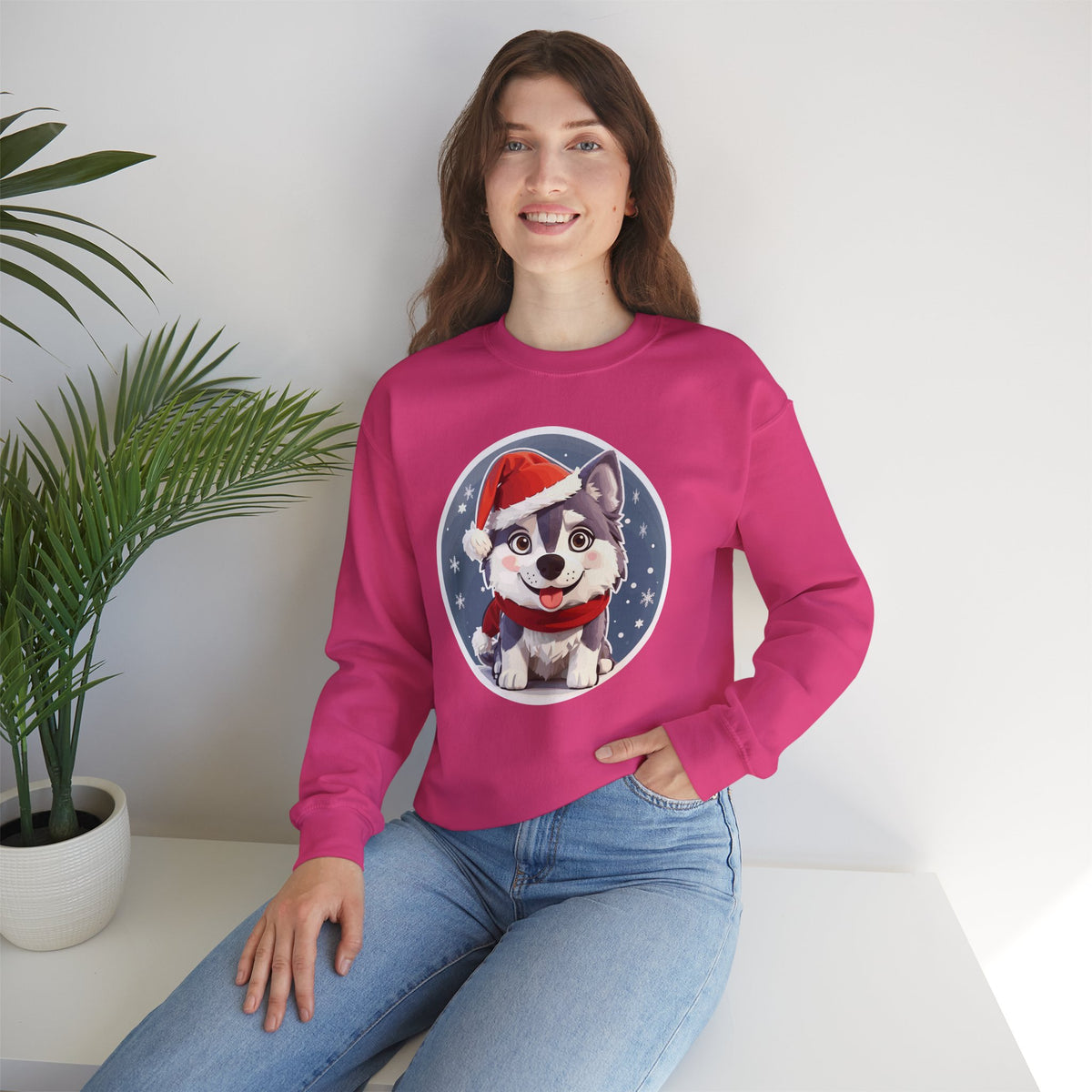 Cute  Husky Sweatshirt - Rock Me Prints