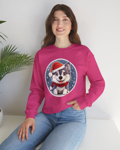 Cute  Husky Sweatshirt - Rock Me Prints