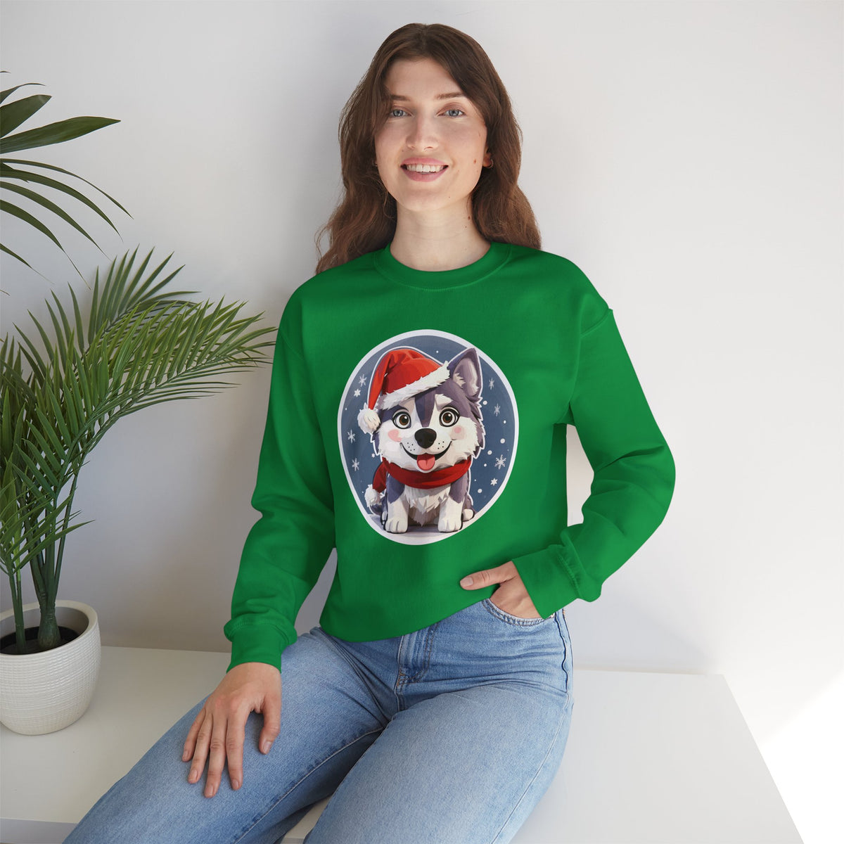 Cute  Husky Sweatshirt - Rock Me Prints