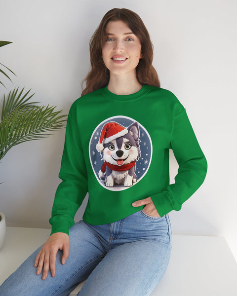 Cute  Husky Sweatshirt - Rock Me Prints