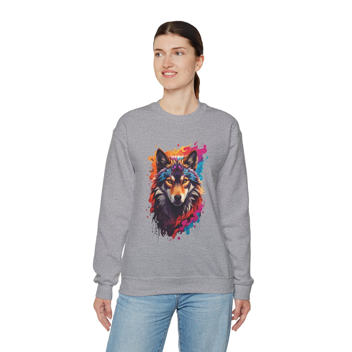 Wolf #2 Sweatshirt - Rock Me Prints