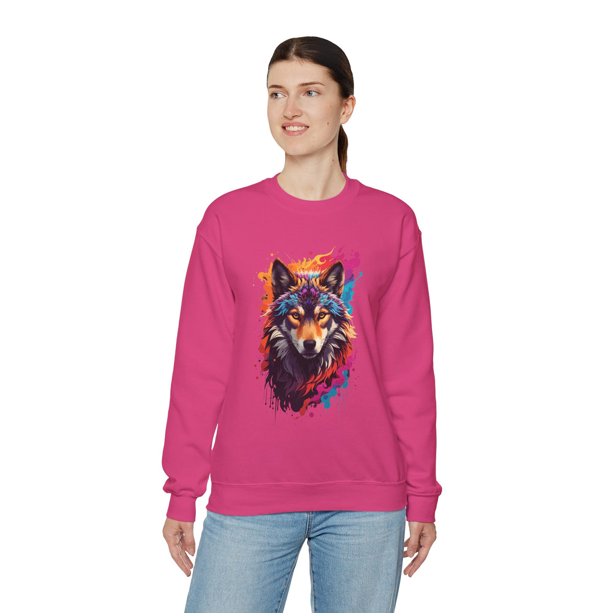 Wolf #2 Sweatshirt - Rock Me Prints