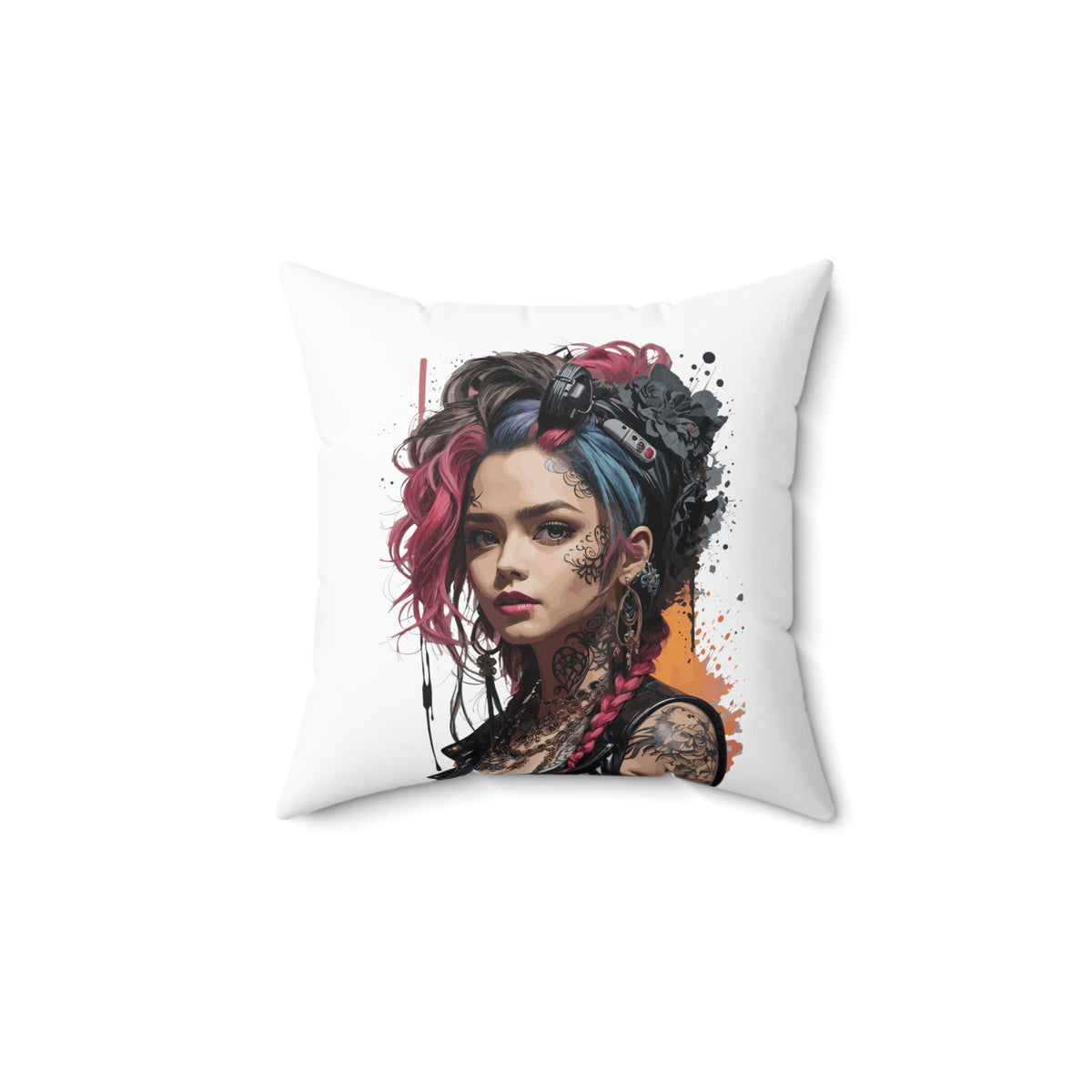 Tattoo Girl Pillow