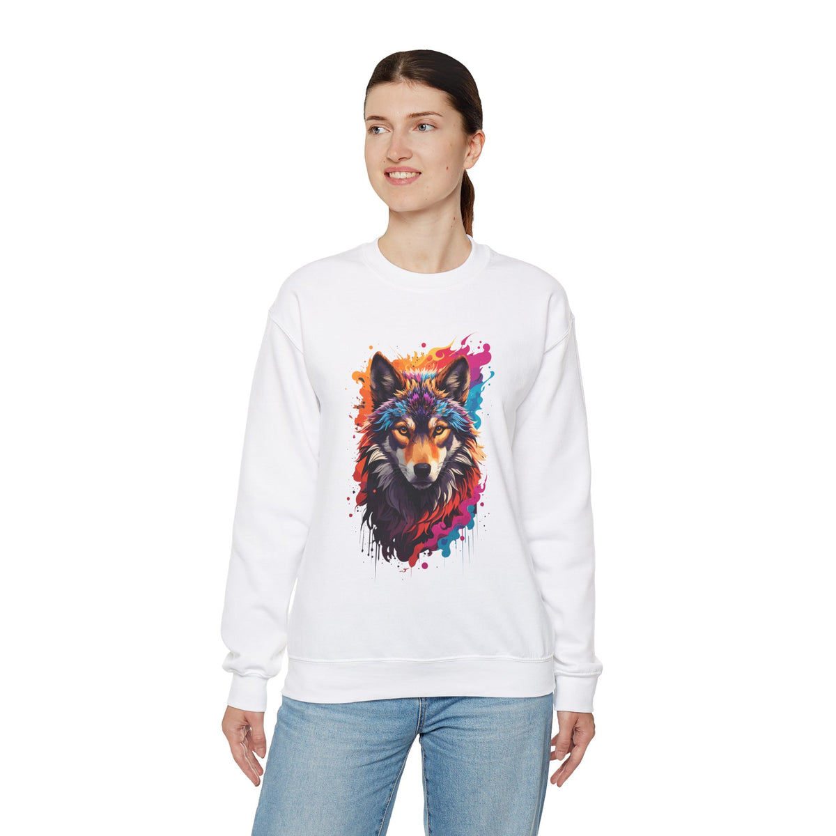 Wolf #2 Sweatshirt - Rock Me Prints