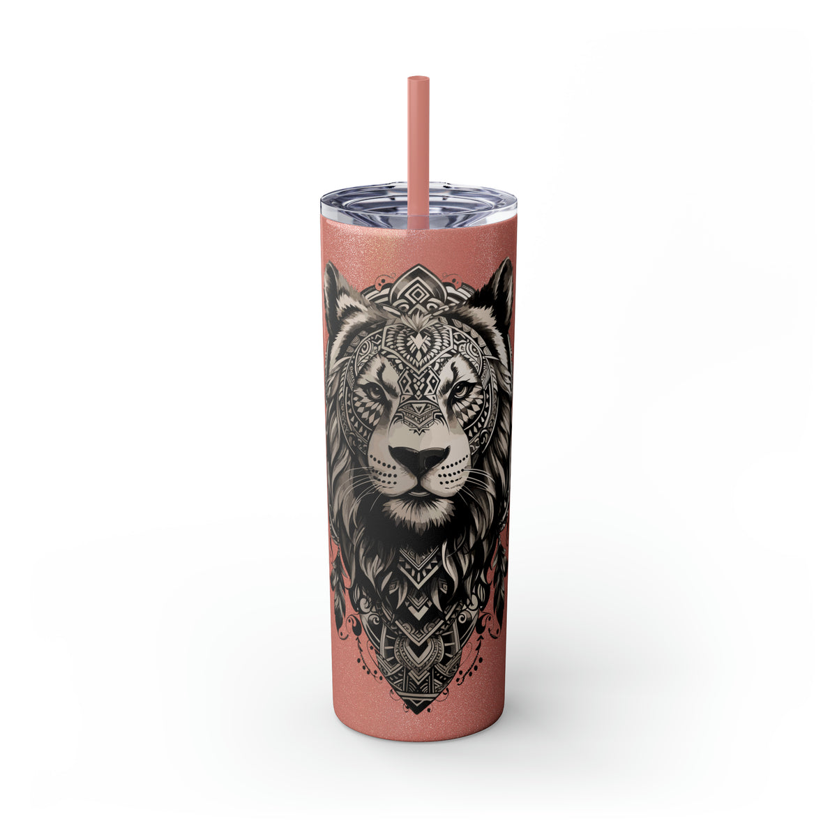 Glossy Tumbler Lion Tattoo - Rock Me Prints