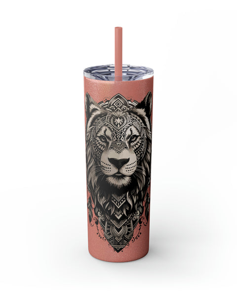 Glossy Tumbler Lion Tattoo - Rock Me Prints