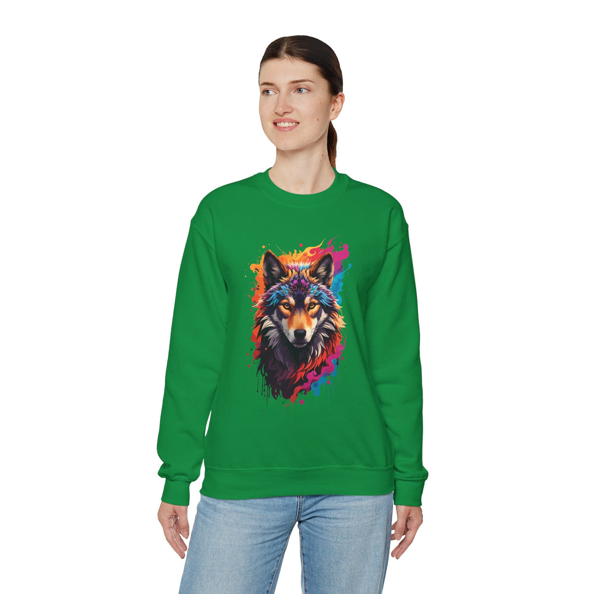 Wolf #2 Sweatshirt - Rock Me Prints