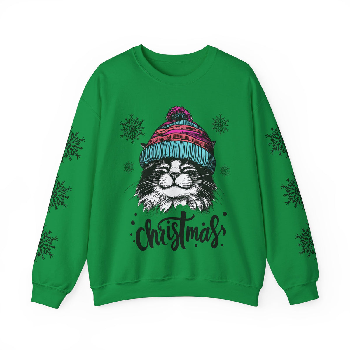 Happy Cat Sweatshirt (2 sided) - Rock Me Prints