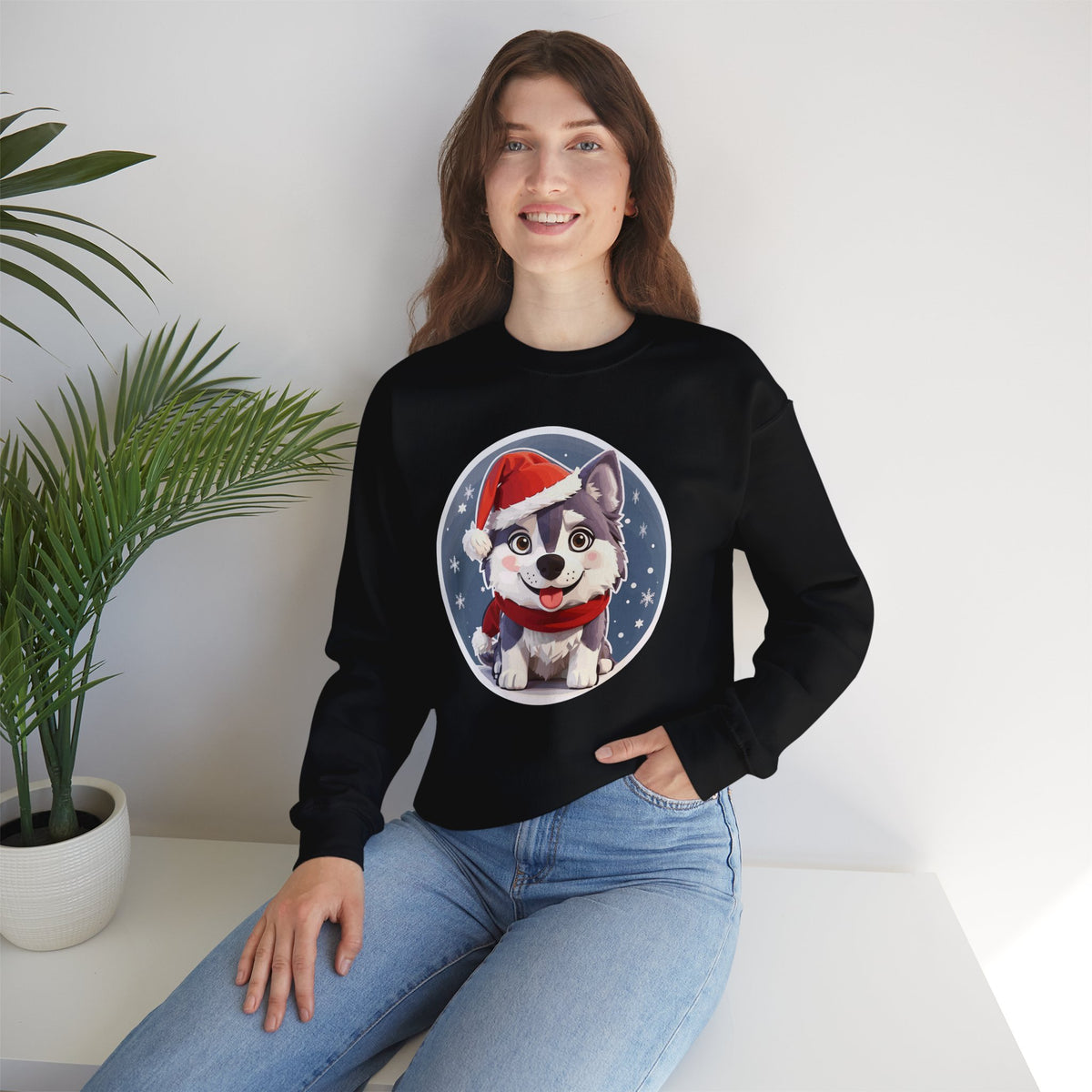 Cute  Husky Sweatshirt - Rock Me Prints