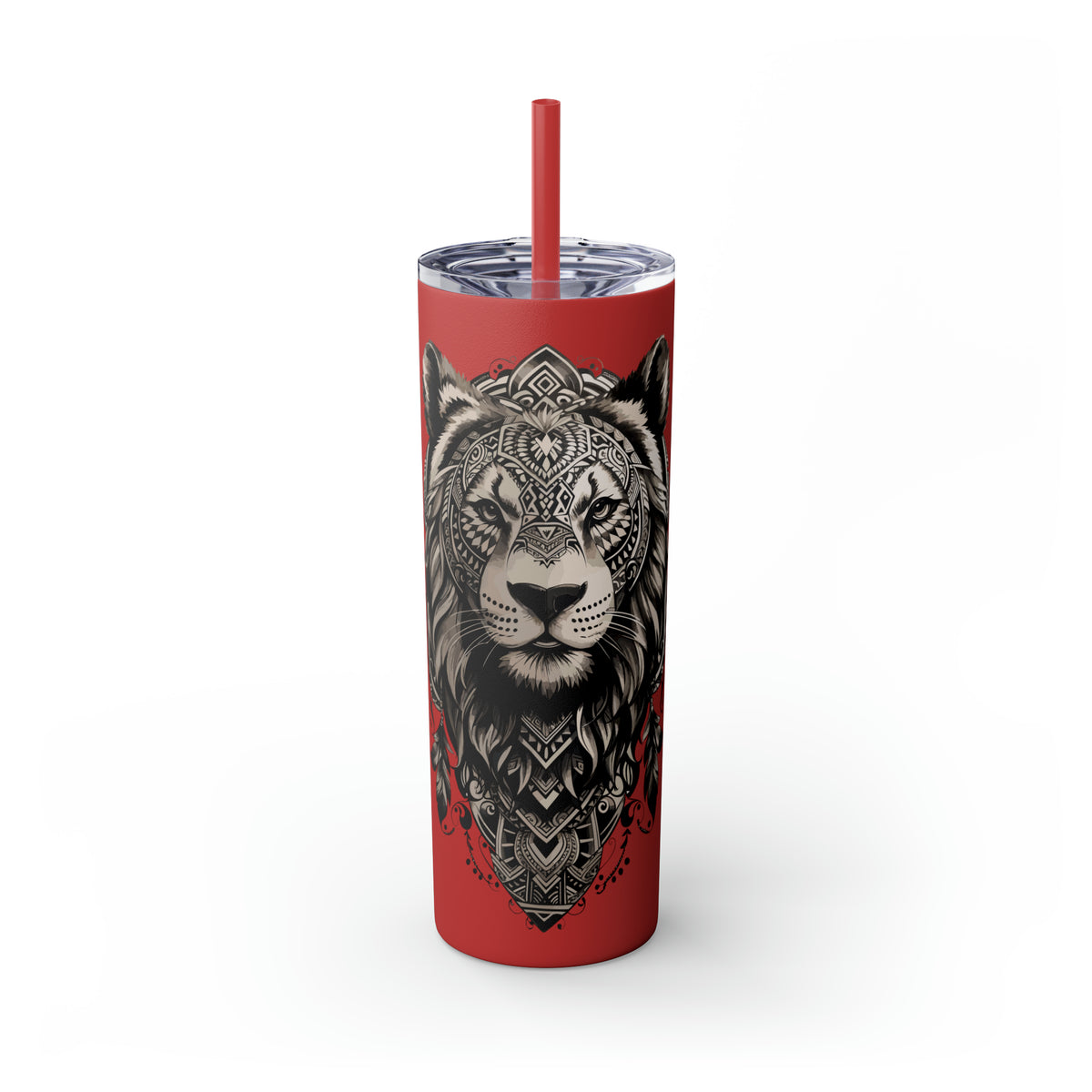 Matte Tumbler Lion Tattoo