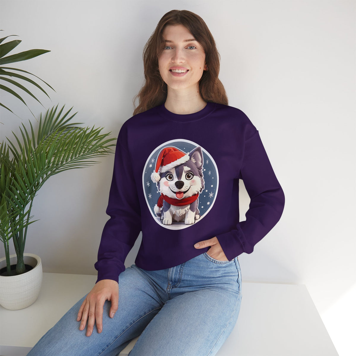 Cute  Husky Sweatshirt - Rock Me Prints