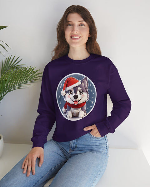 Cute  Husky Sweatshirt - Rock Me Prints